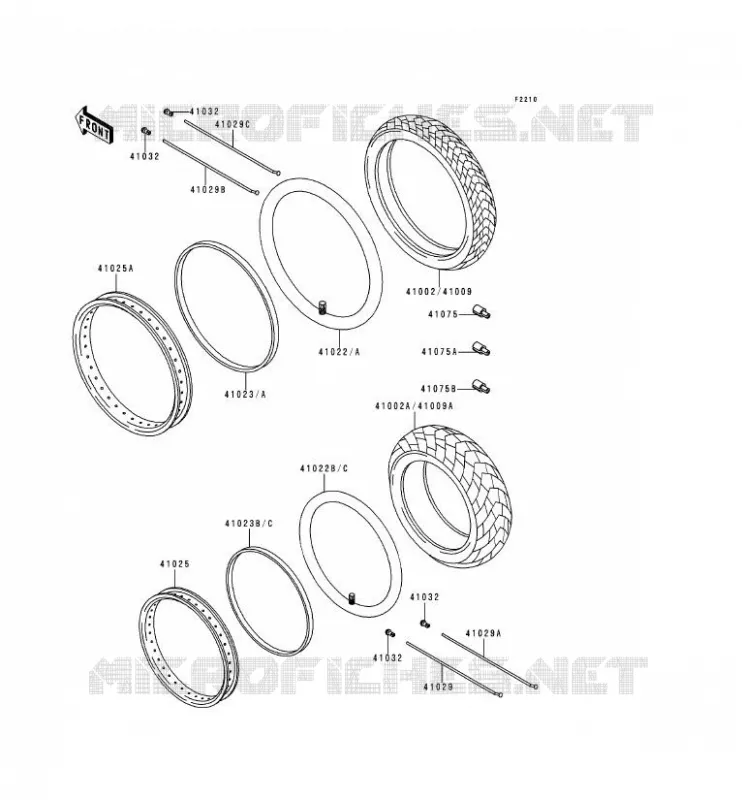TIRES Kawasaki MOTOS 500 2000 KLE500  KLE500-A10