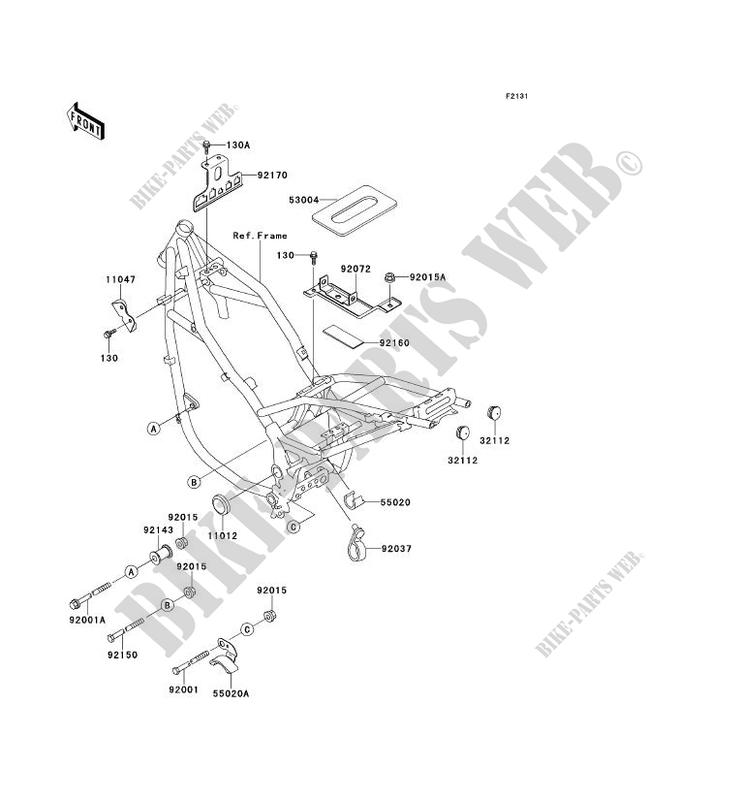FRAME PARTS (COUVERTURE) for Kawasaki KLE500 1994