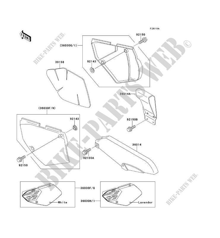 SIDE COVERS   CHAIN COVER for Kawasaki KLX650 1993