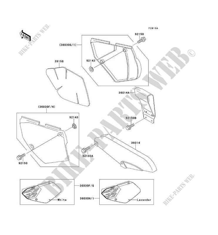 SIDE COVERS   CHAIN COVER for Kawasaki KLX650 1995