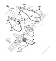 SIDE COVERS   CHAIN COVER(1/2) for Kawasaki KMX125 1986