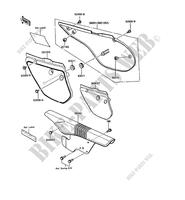 SIDE COVERS   CHAIN COVER(1/2) for Kawasaki KMX125 1988