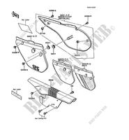 SIDE COVERS   CHAIN COVER for Kawasaki KMX125 1988