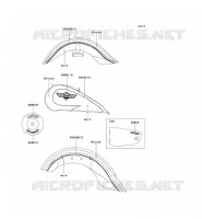 DECALS(Bronze/Gold) for Kawasaki VN1500 CLASSIC 2001