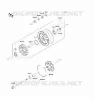 REAR WHEEL   CHAIN for Kawasaki VN1500 CLASSIC 2001