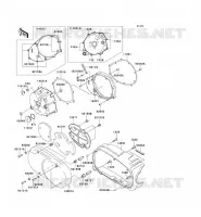 LEFT ENGINE COVER for Kawasaki VN1500 CLASSIC TOURER FI 2001