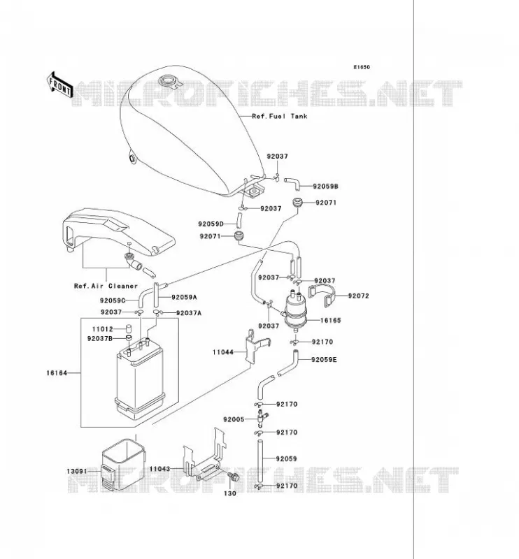 FUEL EVAPORATION SYSTEM(CA) Kawasaki MOTOS 750 2003 VN750  VN750-A19