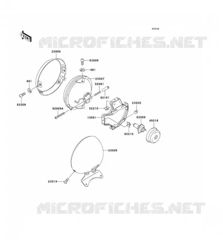 LENS(S) Kawasaki MOTOS 800 2003 VN800 CLASSIC  VN800-B8