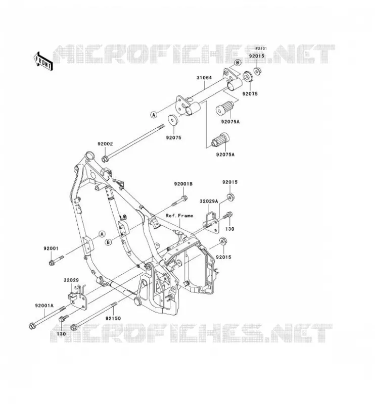 FRAME PARTS (COUVERTURE) Kawasaki MOTOS 800 1999 VN800 DRIFTER  VN800-C1