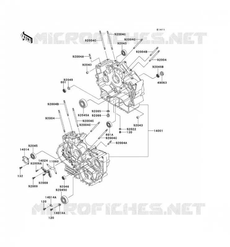 CRANKCASE(S) Kawasaki MOTOS 800 2000 VN800 DRIFTER  VN800-C2