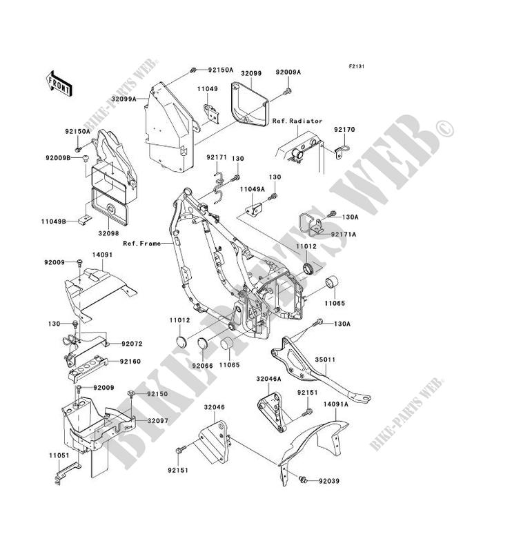 FRAME PARTS (COUVERTURE) for Kawasaki VN800 DRIFTER 2001