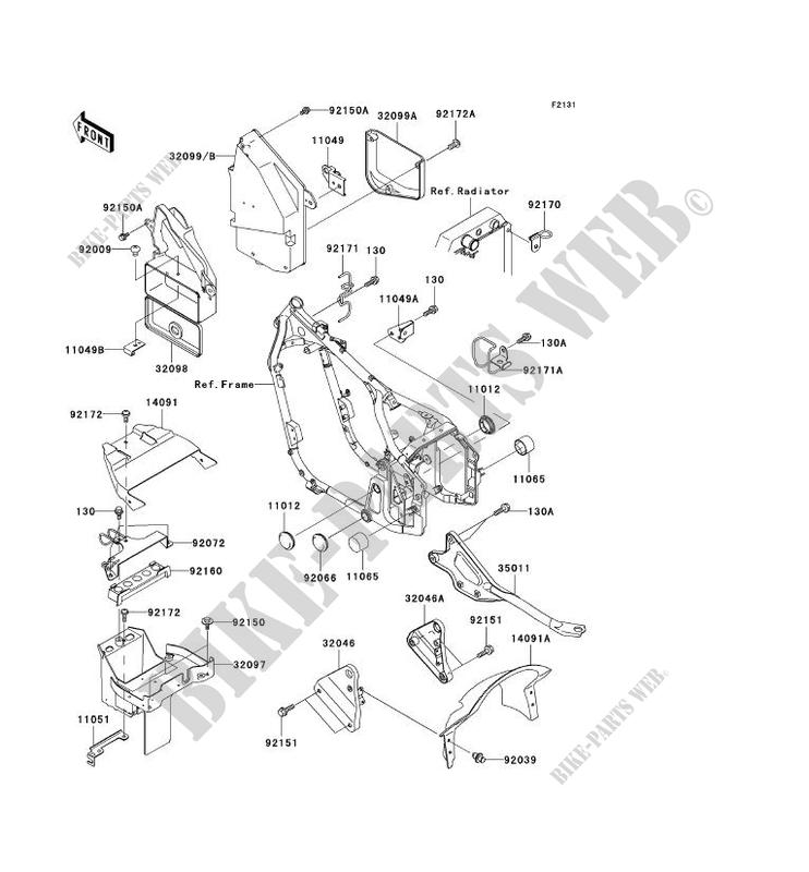 FRAME PARTS (COUVERTURE) for Kawasaki VN800 DRIFTER 2002