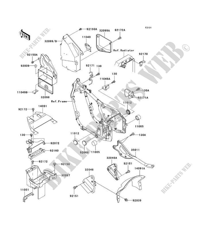 FRAME PARTS (COUVERTURE) for Kawasaki VN800 DRIFTER 2003