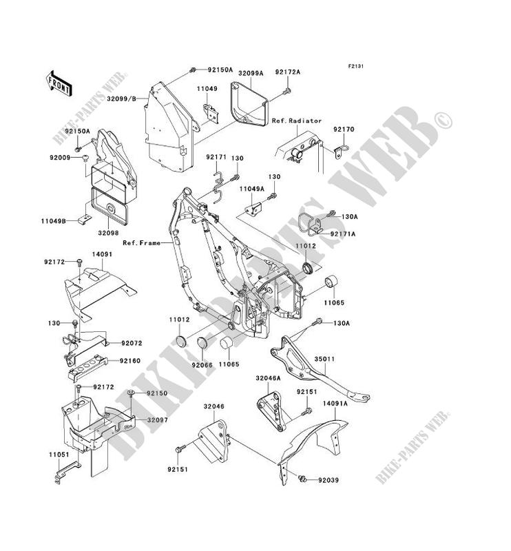 FRAME PARTS (COUVERTURE) for Kawasaki VN800 DRIFTER 2004