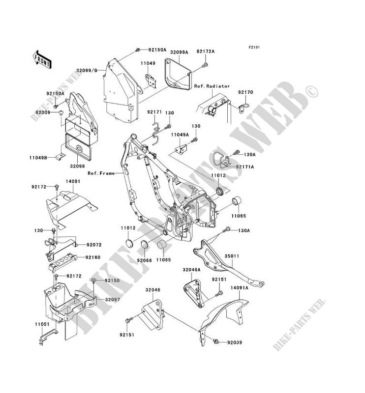 FRAME PARTS (COUVERTURE) for Kawasaki VN800 DRIFTER 2005