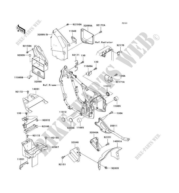 FRAME PARTS (COUVERTURE) for Kawasaki VN800 DRIFTER 2006