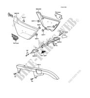 SIDE COVERS   CHAIN COVER for Kawasaki CSR 1988