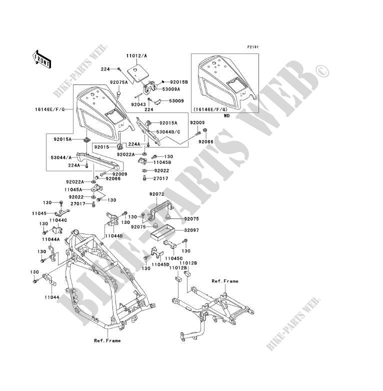 FRAME PARTS (COUVERTURE) for Kawasaki VOYAGER XII 2003