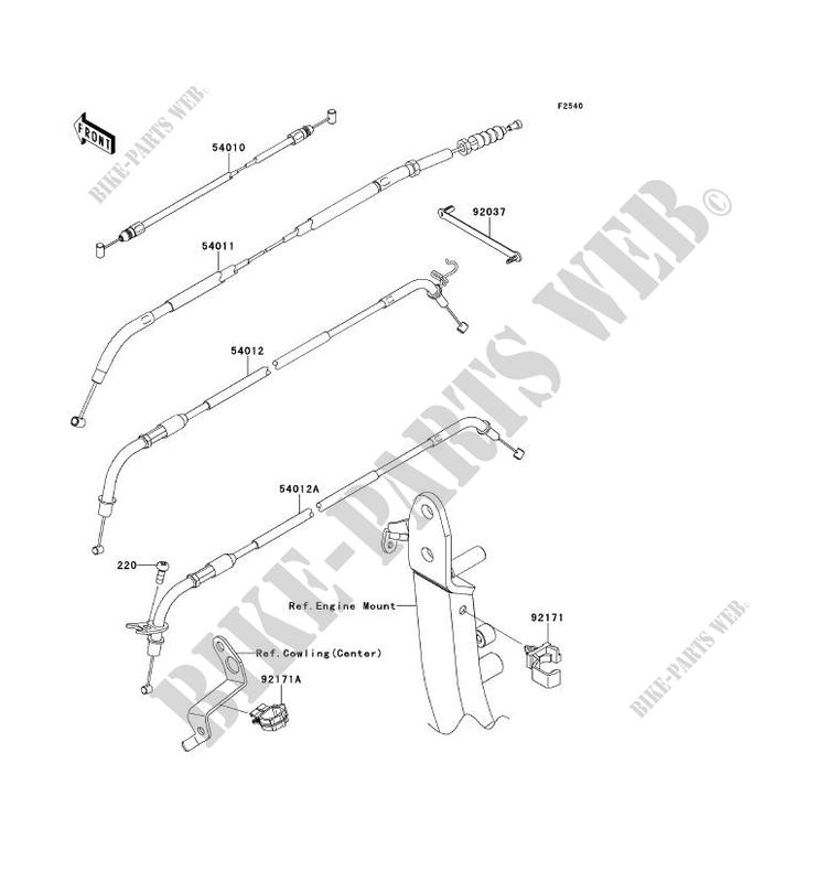 CABLES for Kawasaki Z1000 ABS 2010