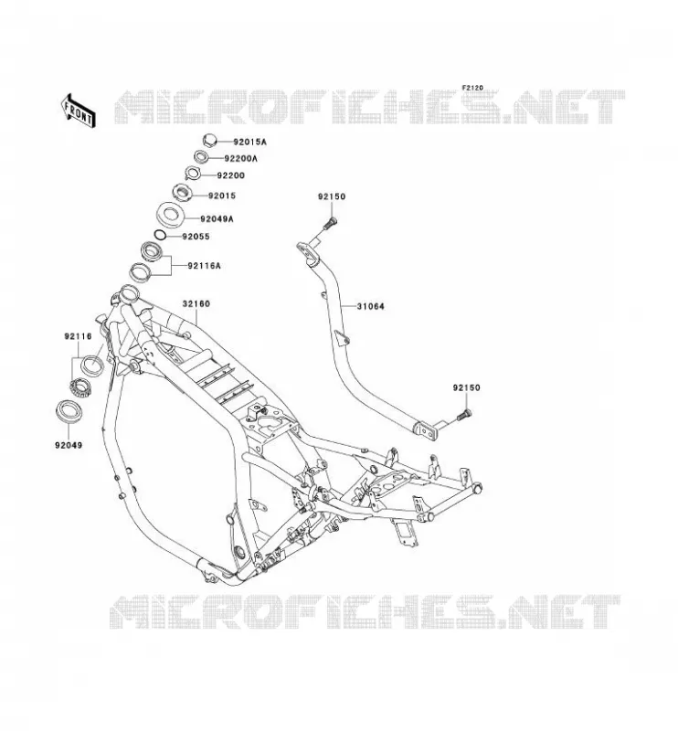 CHASSIS Kawasaki MOTOS 1200 2002 ZRX1200R  ZR1200-A2