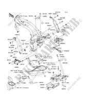 FRAME PARTS (COUVERTURE) for Kawasaki Z750S 2005