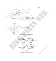 DECALS(SILVER) for Kawasaki Z750 ABS 2007