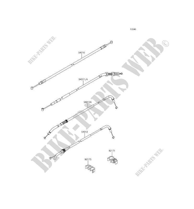 CABLES for Kawasaki Z800 ABS 2013