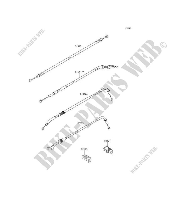 CABLES for Kawasaki Z800 ABS 2014