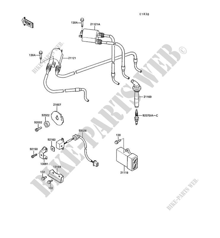 IGNITION SYSTEM for Kawasaki ZX-10 1989