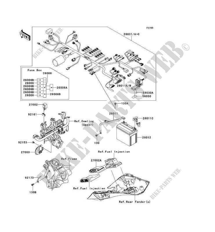CHASSIS ELECTRICAL EQUIPMENT for Kawasaki Z1000SX 2011