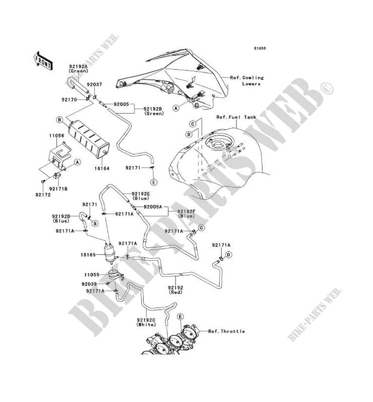 FUEL EVAPORATION SYSTEM(CA) for Kawasaki NINJA ZX-10R ABS 2013