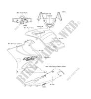 DECALS(SILVER) for Kawasaki ZZR1200 2002