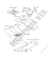 DECALS(SILVER) for Kawasaki ZZR1200 2002