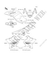 DECALS(SILVER) for Kawasaki ZZR1200 2003