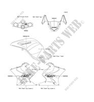 DECALS(SILVER) for Kawasaki ZZR1200 2004