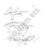 DECALS(SILVER) for Kawasaki ZZR1400 ABS 2008