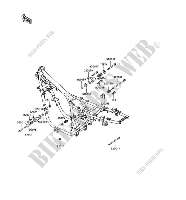 FRAME PARTS (COUVERTURE) for Kawasaki Z400FII 1994