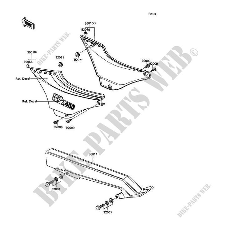 SIDE COVERS   CHAIN COVER(2/2) for Kawasaki Z400FII 1994