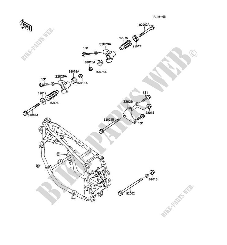 FRAME PARTS (COUVERTURE) for Kawasaki GPX600R 1989