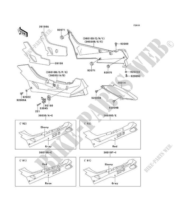 SIDE COVERS   CHAIN COVER for Kawasaki ZZR600 1991