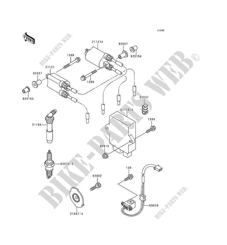 IGNITION SYSTEM for Kawasaki ZZR600 1993