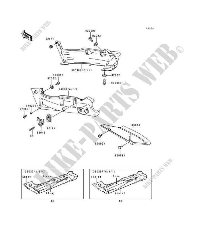 SIDE COVERS   CHAIN COVER for Kawasaki ZZR600 1993