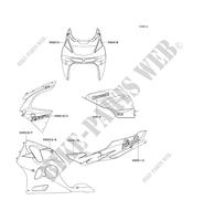 DECALS(RED/WHITE) for Kawasaki NINJA ZX-6R 1995