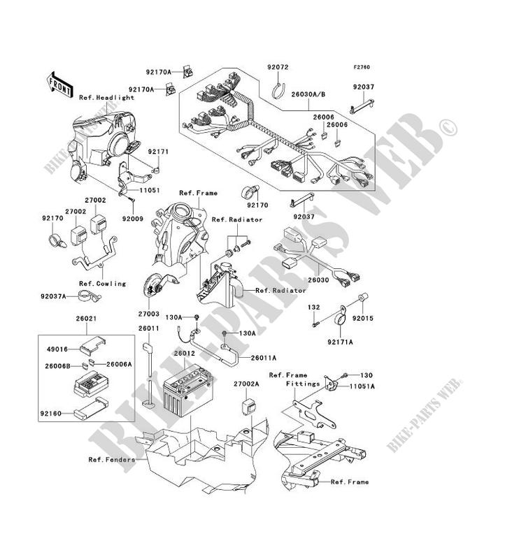 CHASSIS ELECTRICAL EQUIPMENT for Kawasaki ZZR600 2008