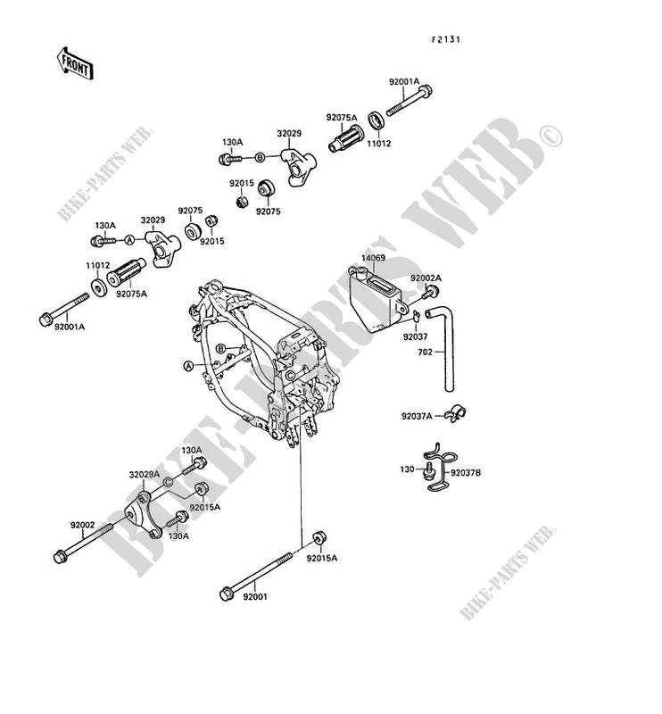 FRAME PARTS (COUVERTURE) for Kawasaki GPX750R 1989