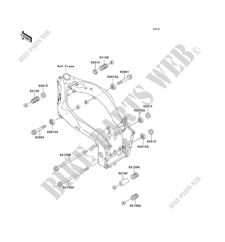 FRAME PARTS (COUVERTURE) for Kawasaki ZXR750 1993