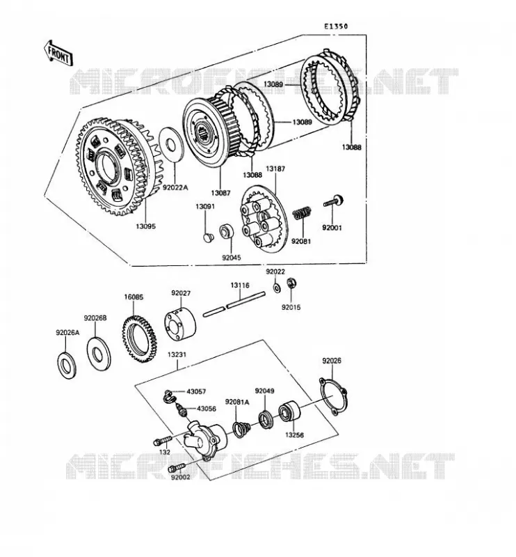 CLUTCH Kawasaki MOTOS 900 1993 GPZ900R  ZX900-A10