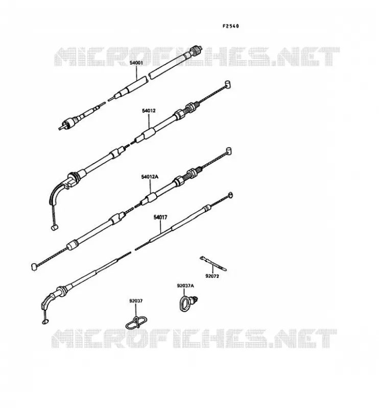 CABLES Kawasaki MOTOS 900 1991 GPZ900R  ZX900-A8