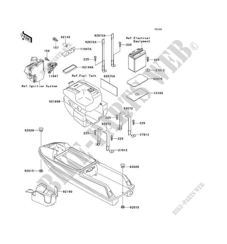Hull Parts For Kawasaki Jet Ski 750 Sxi 1996 Kawasaki Genuine Spare Parts Catalog Online