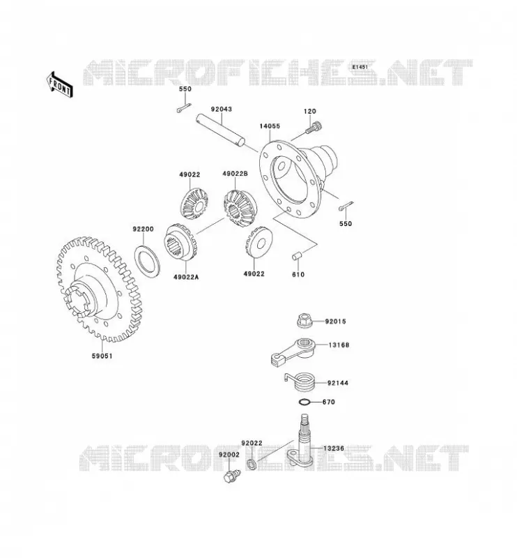 DIFFERENTIAL Kawasaki SSV 300 no_year MULE 500  KAF300-B1
